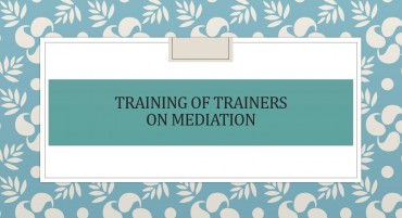 Training of Trainers on Mediation